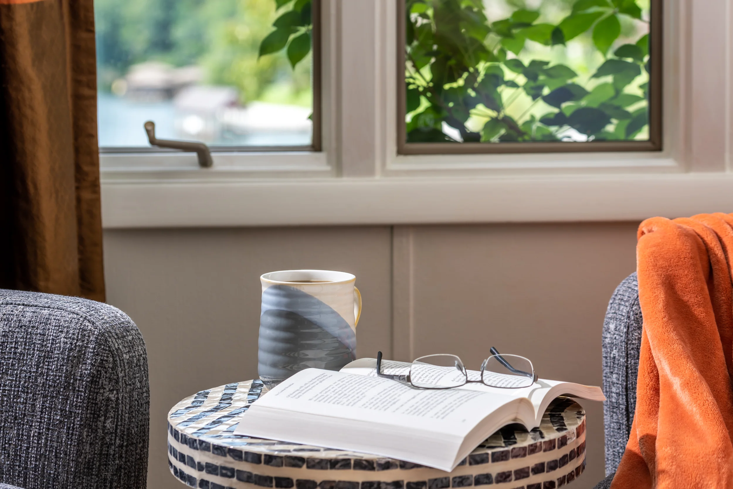 A Frame Book, Glasses and Mug