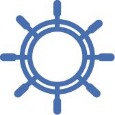 Boat steering wheel icon